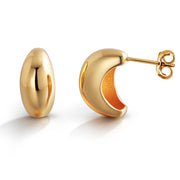 925 Sterling Silver Chunky Dome Earring Studs, Mini Dome Drop Studs, 14K Gold Plated Earring Studs, Thick Gold Earring Studs, Chunky Studs